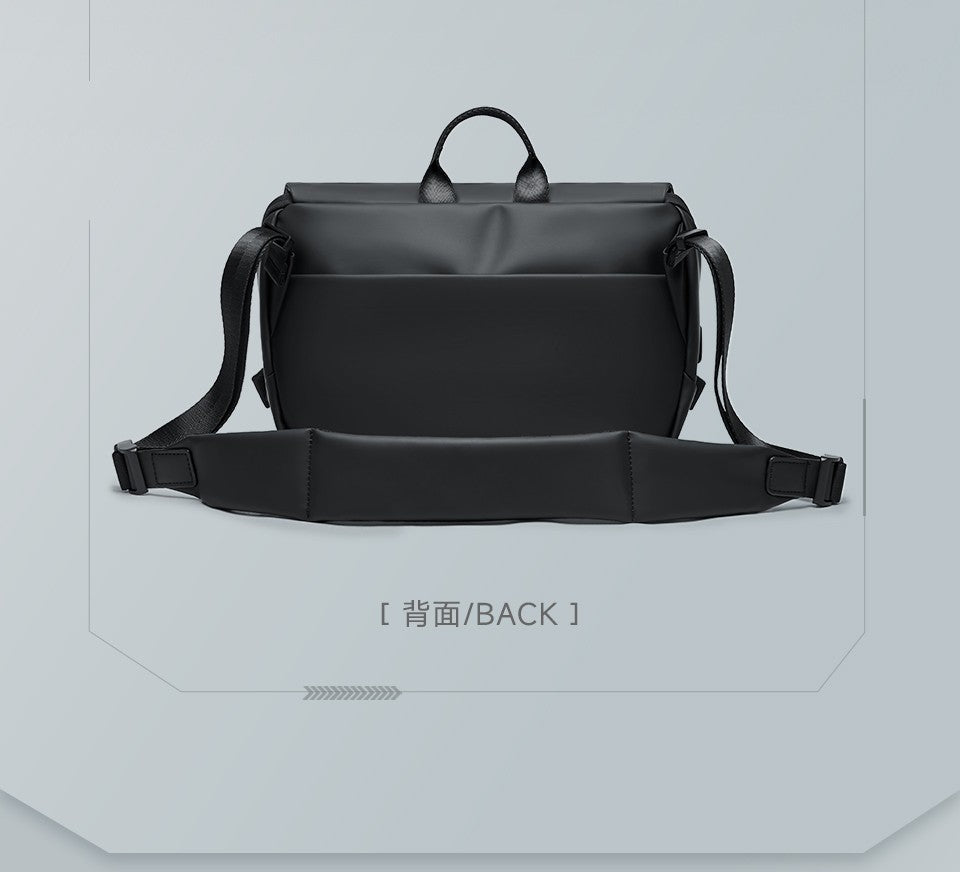 Septwolves Lightweight Men Shoulder Bag Leather Travel Messenger Bag 9.7-Inch Ipad Compartment Comfortable Widened Shoulder Pads