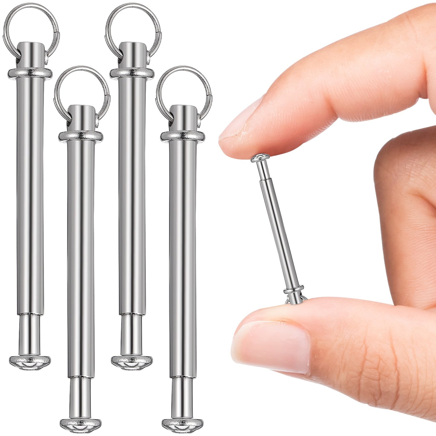 5 Sets Folding Fan Repairing Kit Metal Rivets Hand Folding Fan Repairing Kit Stainless Steel Shaft Rivets Nuts 25mm 29mm