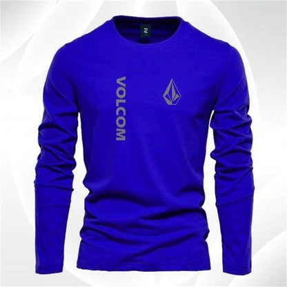 Autumn men's Long sleeved T-shirt graphic t shirts Cotton Comfortable Tops Solid color versatile men's clothing t shirt for man
