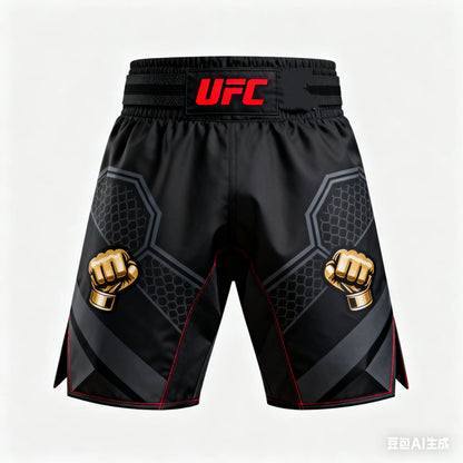 2026 New UFC MMA Top Boxing Shorts Men Women Loose Breathable Speed Drying Oversized Fight Night Muay Thai Training Shorts