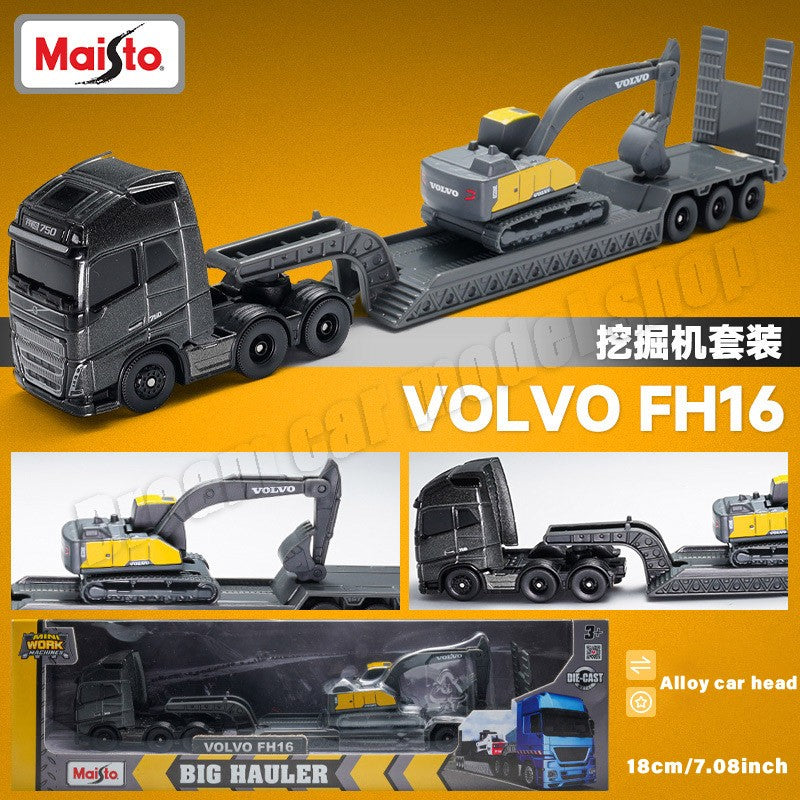 Maisto Stania 770S Transport Trailer Volvo FH16 Trailer Liga de Fundição Brinquedos de Carro Modelo Colecionável Miniatura Carro Modelo Decoração