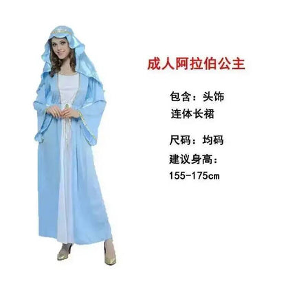 Aladdin  India Middle East  Dubai Robe Shepherd's Costume For Men And Women Halloween Adult's Cosplay Arab Costume