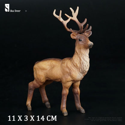 Simulation Wild Animal Elephant Lion Graffe Brown Bear Action Figures Wildlife Sika Deer Hippo Zebra Crocodile Figurines Kid Toy
