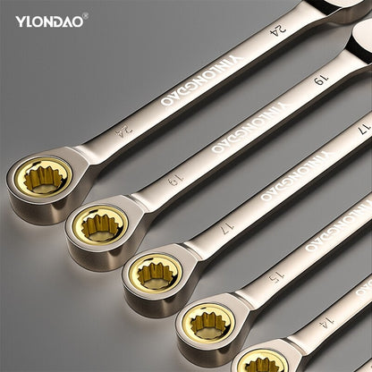 1 Chave Inglesa Chave de Boca Flexível Dourada Chaves de Catraca Torque Chaves Universais para Ferramentas de Reparo Automotivo Ferramenta Manual Métrica