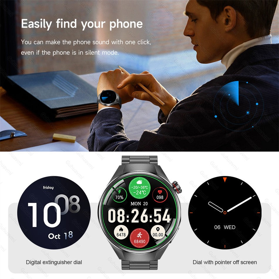 2025Novo Para moda G5 Pro Smart Watch Masculino Tela AMOLED HD GPS Trajetória de movimento Frequência cardíaca Chamada Bluetooth 1,75" SmartWatch IP68