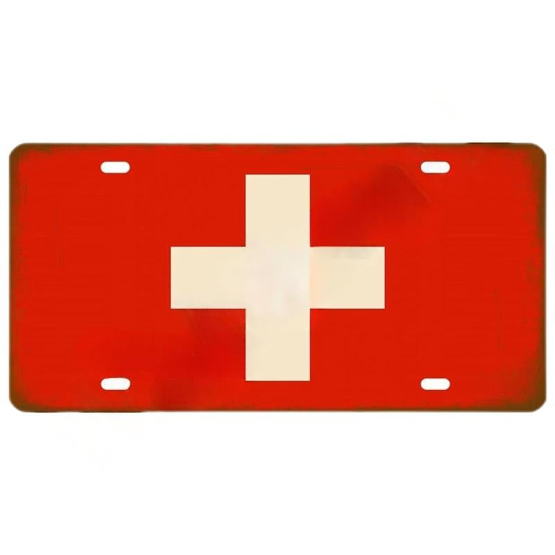 Plaque Tin Sign France Russia Spain Metal Sign Germany USA Country Flag License Plate For Wall Home Restaurant Craft Bar Decor