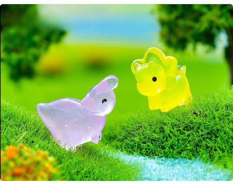 10-100PCS Creative Glow in The Dark Dinosaur Figurines Luminous Mini Resin Dinosaurs Toys for Christmas Fairy Garden Decor Gifts