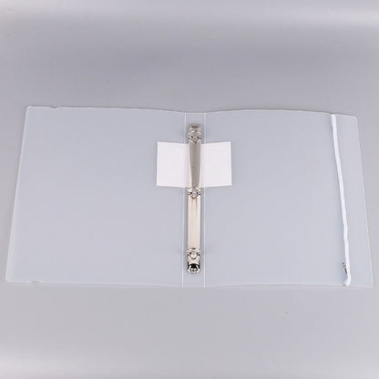 6 pcs Colorful Plastic Binder Folders Clear A4 Binder Pocket Snap Closure 11 Holes Punched Pockets Home Office