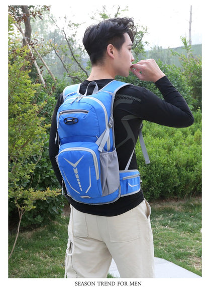 Outdoor mountaineering and cycling travel backpack, multifunctional waterproof nylon bag, suitable for men and women
