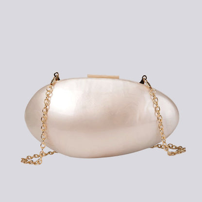 Pearl Acrylic Evening Bags Designer Luxury Clutch Purse Mini Women's Wallet Shell Chain Shoulder Crossbody Wedding Party Handbag