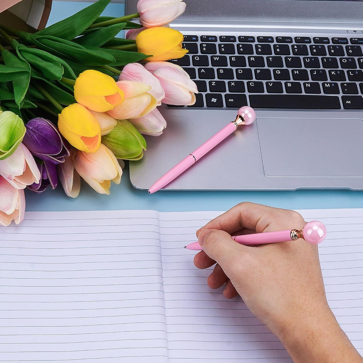 Pearl Pen Ballpoint Pens Signature Pens 1.0mm Black Ink Advertising Gift Pen for Office Home Party Christmas Birthday(3Pcs)