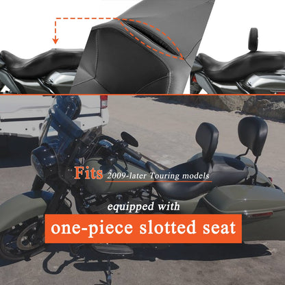Encosto do Banco Dianteiro do Piloto de Motocicleta Ajustável para Harley Davidson Touring Road King Street Electra Glide 2009-2025