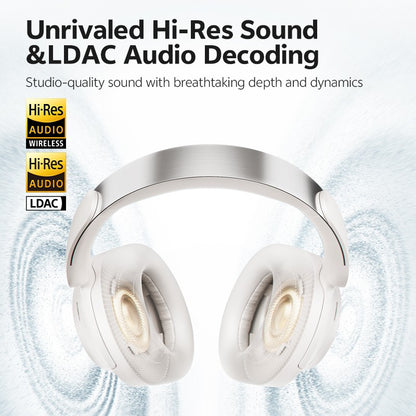 QCY H3S -56dB Adaptive ANC Over Ear Headphone Hi-Res LDAC Spatial Sound Wireless Earphone Bluetooth 6.0 Dual Driver 102H Headset