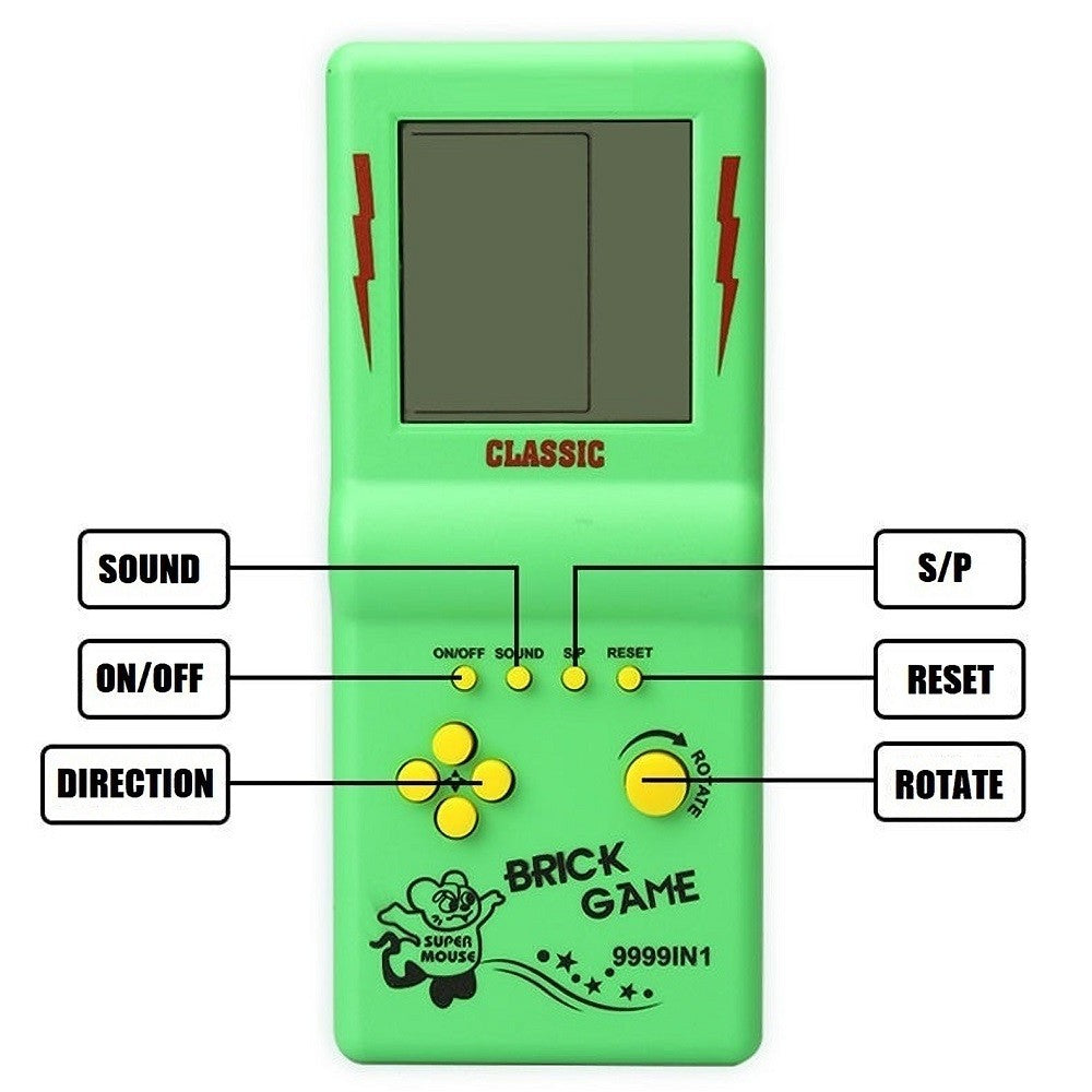 Nostalgic Pocket Game Classic Retro Handheld Game Players for Tetris Console Large Screen Children's Machine Kids Puzzle Toys