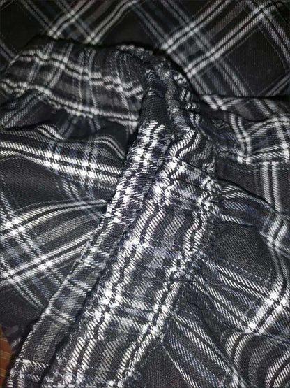 2025 Korean Style Plaid Pants Women Summer New Loose Straight Wide-leg Loose Casual Office Lady Trousers Daily Sweatpants Female