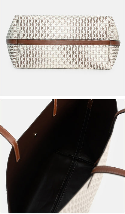 CH Elegant Light Luxury Practical With Bags Pure Color Simple Large Capacity Casual Resistant Brand Women's Bag Shoulder Bag