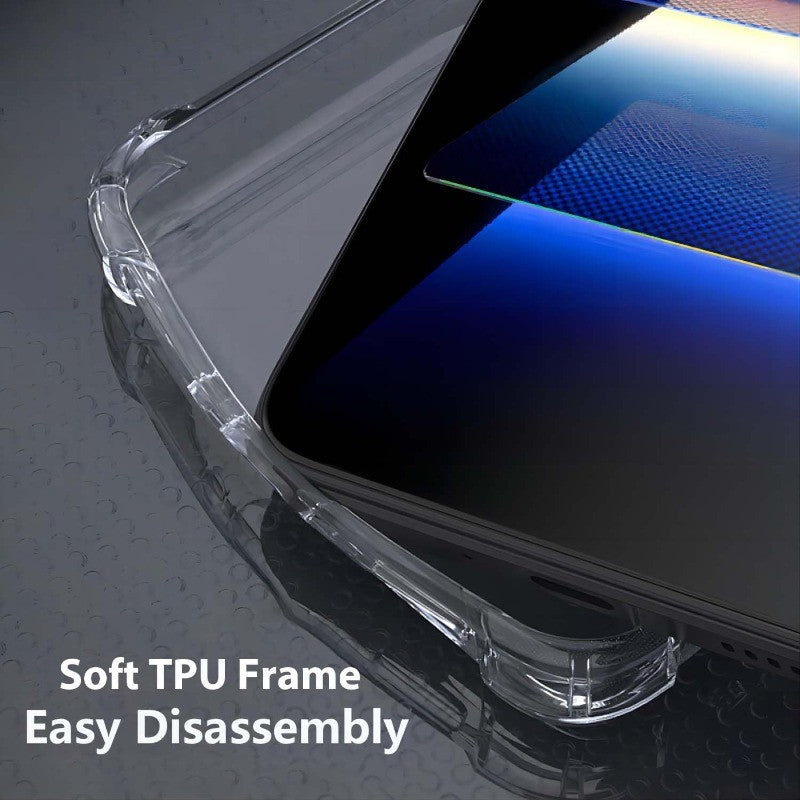 TPU Transparent Case For OPPO Find X9 Pro Reno 15 Pro Protective Cover Four Corners Shockproof Bumper Coque Fundas
