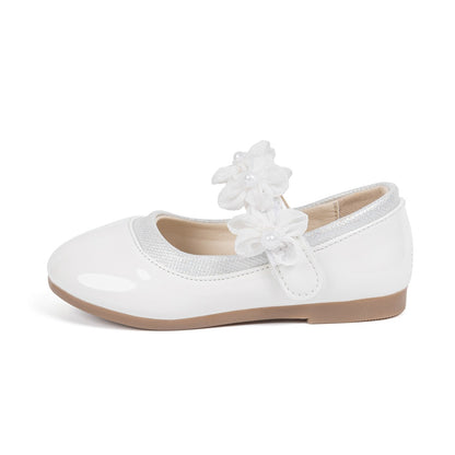 Fashion Children's Flat Shoes Non-slip PU Leather Shoes 3-colors Comfortable Wear-resistant All-season Mary Jane Princess Shoes