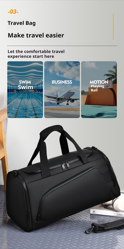 Large capacity multifunctional luggage bag with multiple compartments and shoe pockets,  casual sports and fitness bag