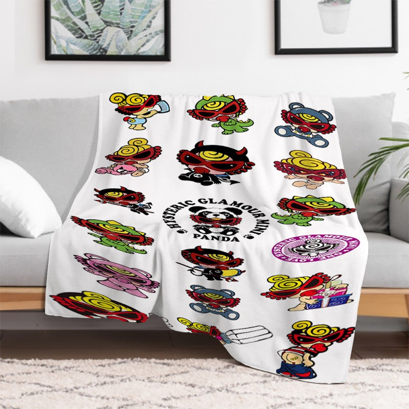 Japan Fashion Hysteric Mini Throw Downy Summer Blanket Fluffy Camping Chair Catnap Throws for Lounge Sofas Blankets Sofa Quilt
