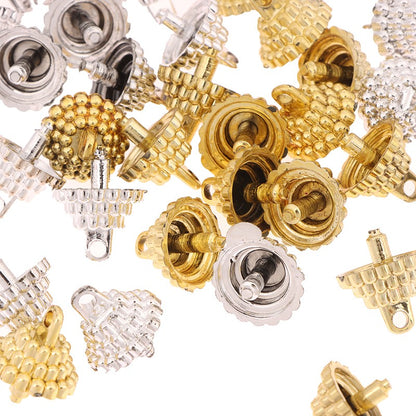 50/100pcs Creative Accessory Christmas Parts Pendant Set Balls Charms Pendants Caps Decoration Holder Sphere Stand Replacement