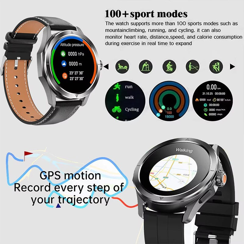 Novo Para Xiaomi S4 Ultra Outdoor Sports Smart Watch Masculino 1,53 polegadas AMOLED NFC GPS Bússola Frequência cardíaca À prova d'água Chamada BT Smartwatch