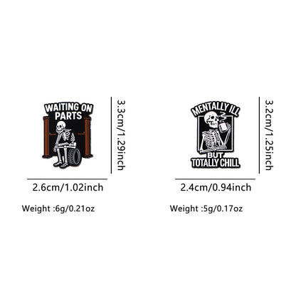 MEMENTO MORI Lapel Pins for Backpack Enamel Pin Cool Men Women Brooch for Clothes Briefcase Badges Jewelry Accessories
