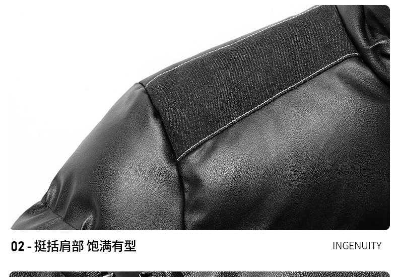 2024 Autumn/Winter New Men's Cowboy Coat Men's Youth Collar Jacket Men Single row Concealed Buckle Casual top big size