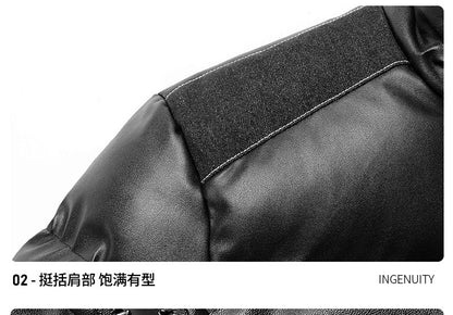 2024 Autumn/Winter New Men's Cowboy Coat Men's Youth Collar Jacket Men Single row Concealed Buckle Casual top big size