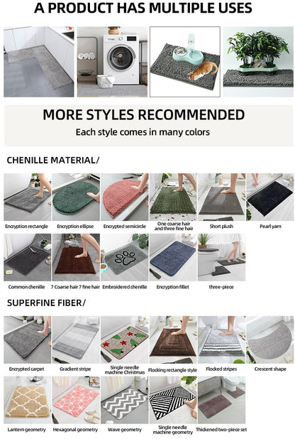 Modern Kitchen Mat Home Entrance Doormat Hallway Bedroom Living Room Decoration Floor Carpet Balcony Bathroom Anti-Slip Long Rug