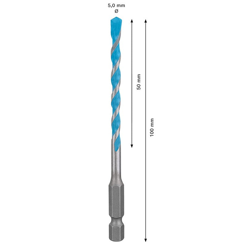BOSCH EXPERT HEX-9 Broca Multiconstrução Para Concreto Azulejos Macios Broca Helicoidal de Alta Dureza 2608900569 2608900574