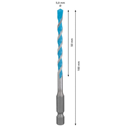 BOSCH EXPERT HEX-9 Broca Multiconstrução Para Concreto Azulejos Macios Broca Helicoidal de Alta Dureza 2608900569 2608900574