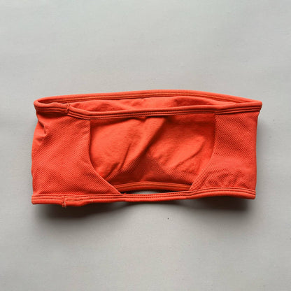 NO LOGO Backless Bandeau Sports Bra Gym Women Top Crop Tube Yoga Tops Halter Sports Seamless Bras Scrunch Workout Yoga Tank