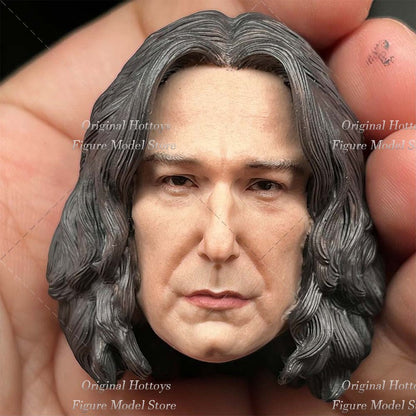 Em Estoque Escala 1/6 Acessório de Escultura de Cabeça de Soldado Masculino Escultura de Cabeça de Professor Snape Para Corpo de Boneco de Ação de 12 Polegadas