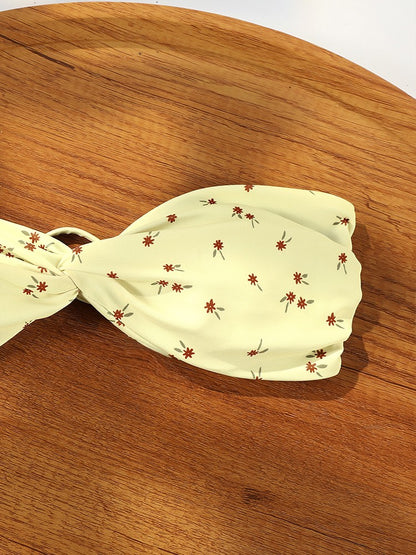 ZRTAK Bandeau Bikinis Set Women Swimsuit Summer Biquini Beach Wear Bowknot Thong Swimwear Swimming Bathing Suit Two Piece Suit