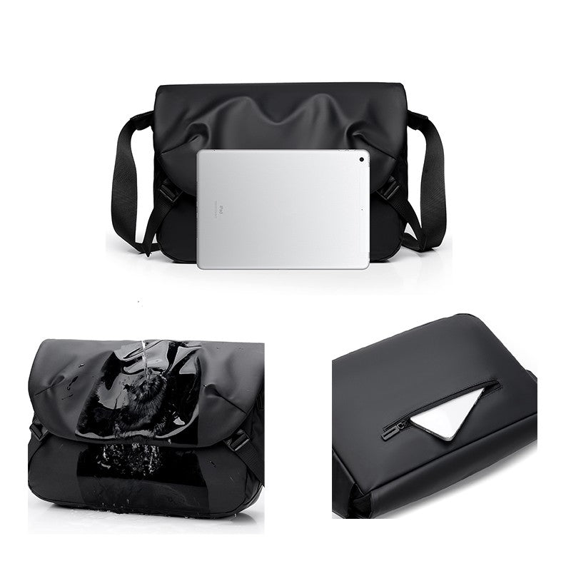 Minimalist Black Men's Shoulder Bag Male High Quality Waterproof Briefcase Crossbody Bag Business Style Messenger Bags for Men