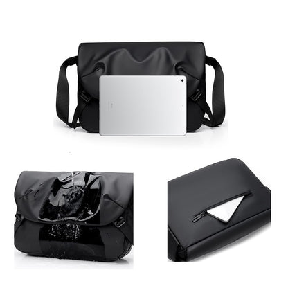 Minimalist Black Men's Shoulder Bag Male High Quality Waterproof Briefcase Crossbody Bag Business Style Messenger Bags for Men