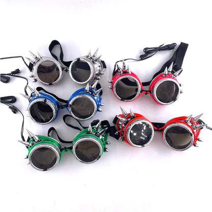 Cyberpunk Futuristic Luminous Glasses Rave Cyber light up Goggles LED glowing visor glasses for EDM music show props