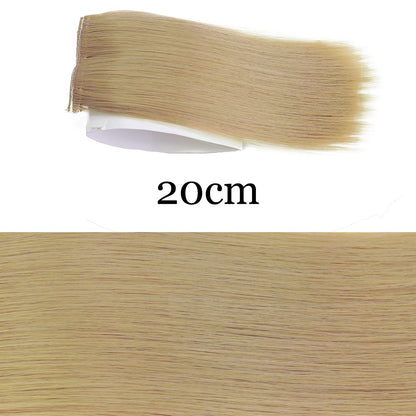 MERISI HAIR Apliques de Cabelo Sintético Liso Invisível com 2 Presilhas, Aumento de Volume, Extensões de Cabelo, Cobertura Lateral Superior