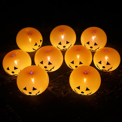 5/20pcs/Lot 10inch Halloween Pumpkin Luminous Latex Balloon Party Holiday Celebration Layout Expression Atmosphere Decor Props