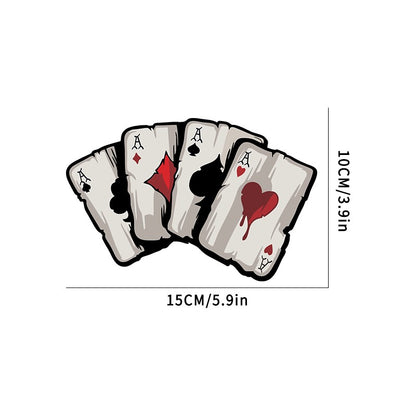 Adesivos de Cartas de Baralho de Poker Espadas Padrão para Motocicletas Motocross Tanque de Combustível Cafe Racer Carro Janelas Engraçadas Decoração