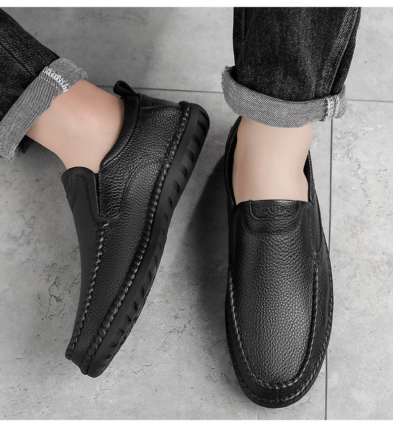High Quality Leather Men Casual Shoes Breathable Mens Loafers Italian Luxury Brand Formal Mens Dress Shoes Slip-on Driving Shoes