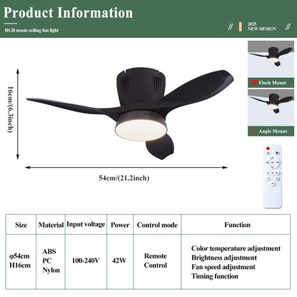 Minimalist Home Fan Light Nordic Led Living Room Restaurant Silent All-in-one Ceiling Fan Ceiling Lamps for Living Room Bedroom