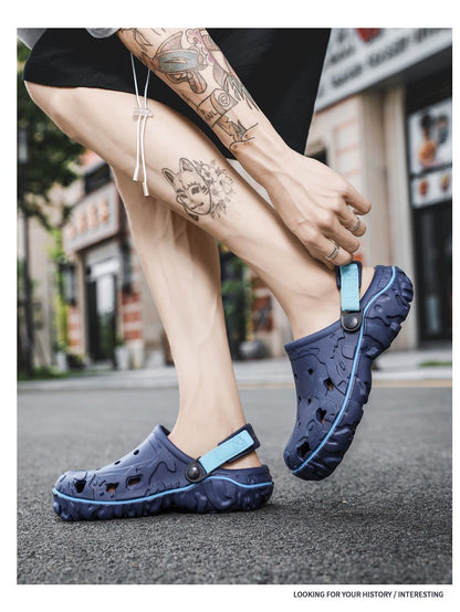 2025 Summer New Breathable Soft-Sole Outdoor Sports Sandals  Versatile Casual Two-Way Trendy Sandals