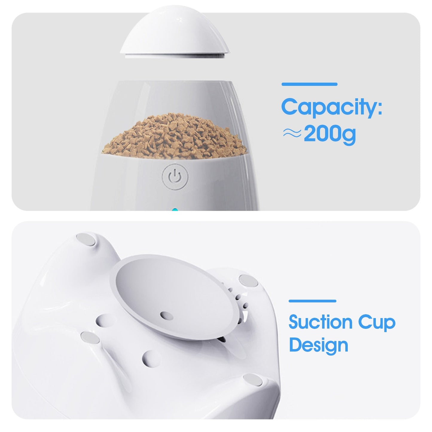 Câmera Inteligente 1080p Pequena para Cães com Dispensador de Petiscos, Visão 180°, Câmera para Cães com Arremesso de Petiscos com App para Celular, Áudio Bidirecional Android e iOS
