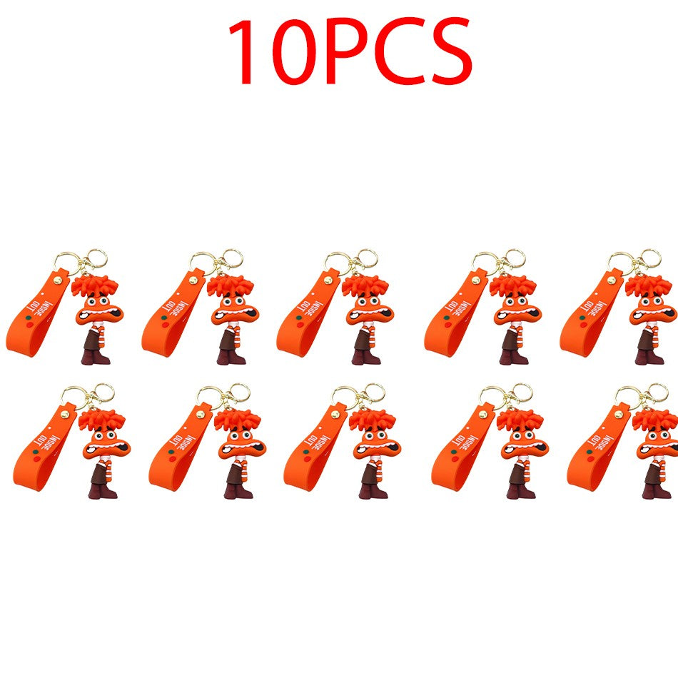 30 Peças/Conjunto Atacado Chaveiro Divertida Mente 2 Boneco de Personagem de Desenho Animado Fofo Chaveiro Pingente de Boneca de Personagem de Filme para Presente Infantil
