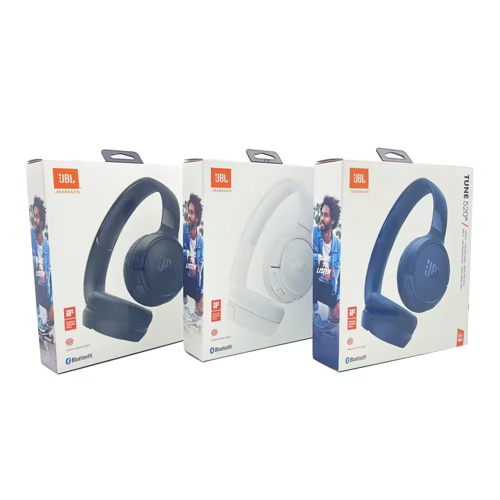 Fone de ouvido JBL Tune 520BT T520BT 100% Original sem fio Bluetooth 5.3 com conexão multiponto e suporte para Siri e Google Assistant