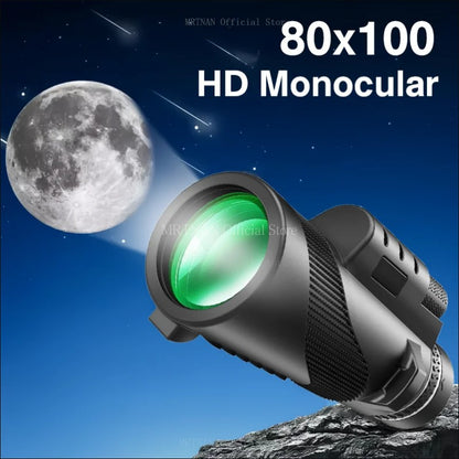 Telescópio Portátil Zoom HD 80X100 Dobrável de Longa Distância Mini Telescópio Potente para Caça Esportes Acampamento ao Ar Livre Viagens