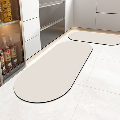 Super Absorbent Kitchen Floor Mat Mat Long Diatomite Kitchen Rug Soft Washable Carpets Solid Color Bathroom Entrance Doormat