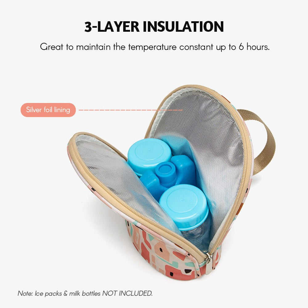 Breastmilk Cooler Bag Insulated Baby Bottle Bag Waterproof Baby Bottle Tote Bag Nursing Travel Bag 3 Layers Insulation